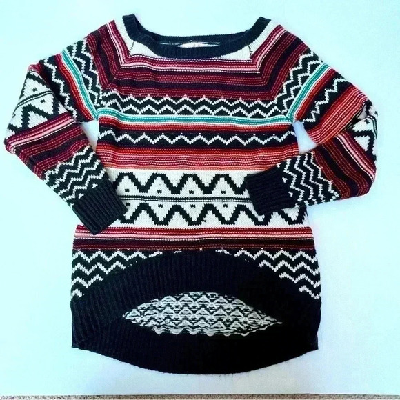 Under Skies Colorful Knit Sweater Small - Picture 3 of 16